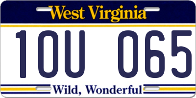 WV license plate 1OU065