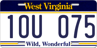 WV license plate 1OU075