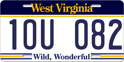 WV license plate 1OU082