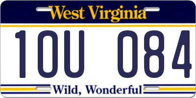 WV license plate 1OU084