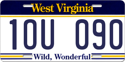 WV license plate 1OU090