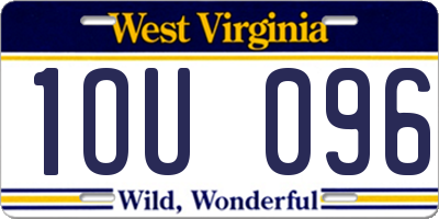 WV license plate 1OU096