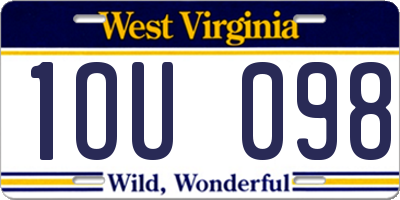 WV license plate 1OU098