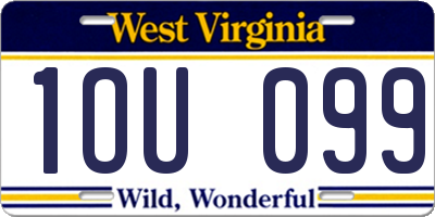 WV license plate 1OU099