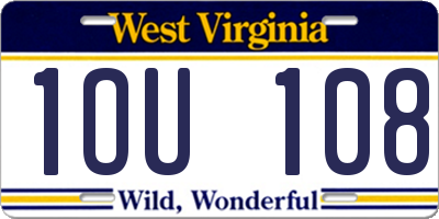 WV license plate 1OU108