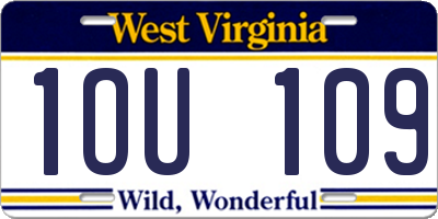 WV license plate 1OU109