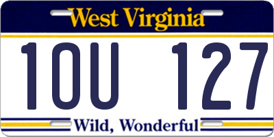 WV license plate 1OU127