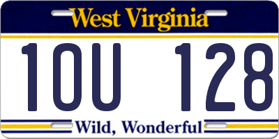 WV license plate 1OU128