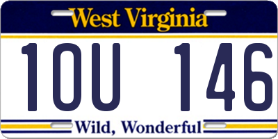WV license plate 1OU146