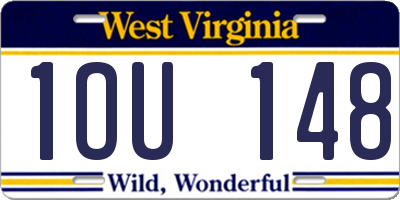 WV license plate 1OU148