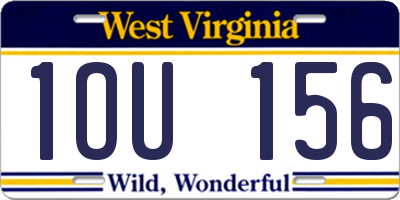 WV license plate 1OU156