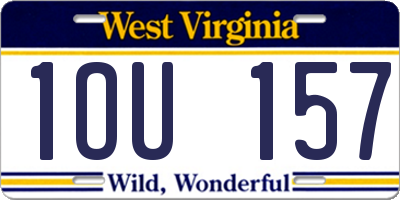 WV license plate 1OU157