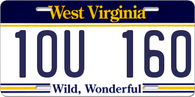 WV license plate 1OU160