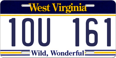 WV license plate 1OU161