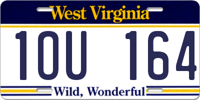 WV license plate 1OU164