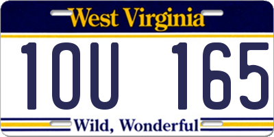 WV license plate 1OU165