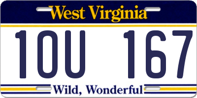 WV license plate 1OU167