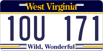 WV license plate 1OU171