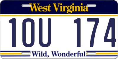 WV license plate 1OU174