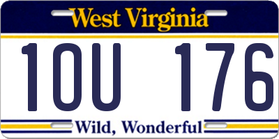 WV license plate 1OU176