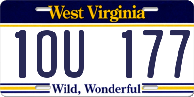 WV license plate 1OU177