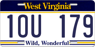 WV license plate 1OU179