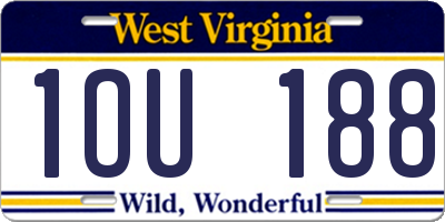 WV license plate 1OU188