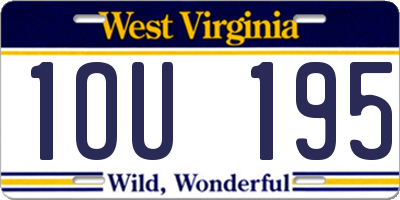 WV license plate 1OU195