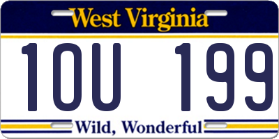 WV license plate 1OU199