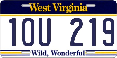 WV license plate 1OU219