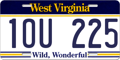 WV license plate 1OU225