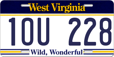 WV license plate 1OU228