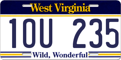 WV license plate 1OU235