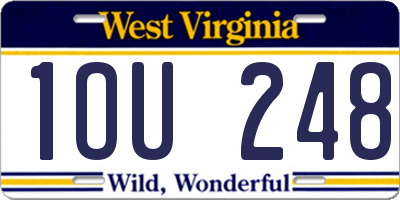 WV license plate 1OU248