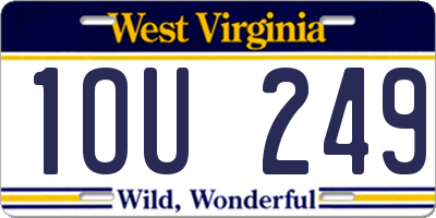 WV license plate 1OU249