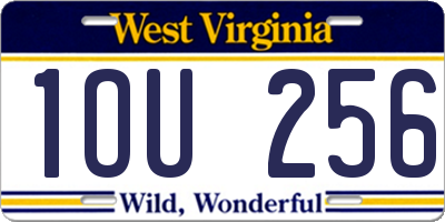 WV license plate 1OU256