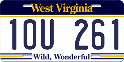 WV license plate 1OU261