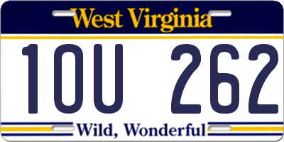 WV license plate 1OU262