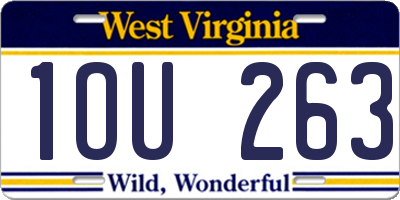 WV license plate 1OU263