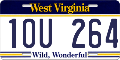 WV license plate 1OU264