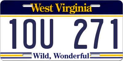 WV license plate 1OU271