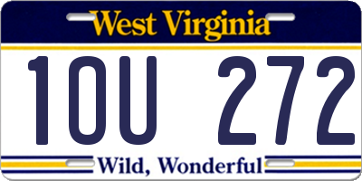 WV license plate 1OU272