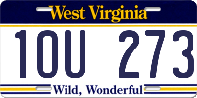 WV license plate 1OU273