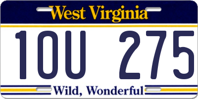 WV license plate 1OU275