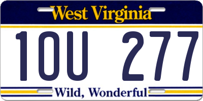 WV license plate 1OU277