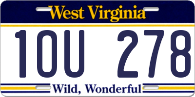 WV license plate 1OU278