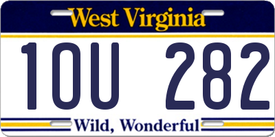 WV license plate 1OU282