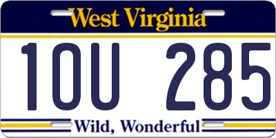 WV license plate 1OU285