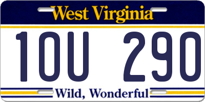 WV license plate 1OU290