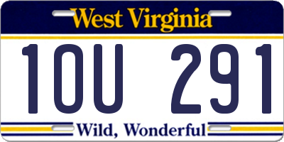 WV license plate 1OU291